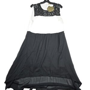 Jessica Taylor NYC Women's‎ Size 1X White Black Color Block New